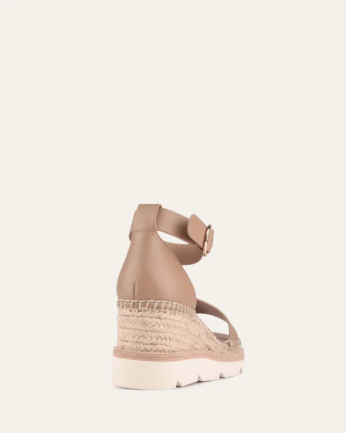 jomercer Kelly mid heel wedges tan leather Women MID SANDALS jomercer Kelly mid heel wedges tan leather Women MID SANDALS