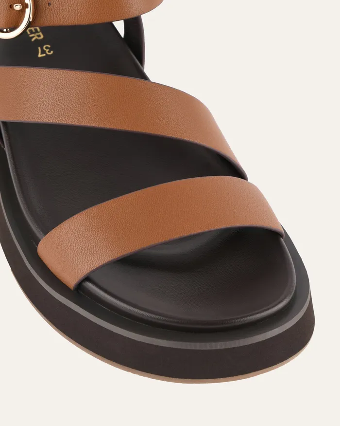 jomercer Marais flat sandals dark tan leather Women FLAT SANDALS jomercer Marais flat sandals dark tan leather Women FLAT SANDALS