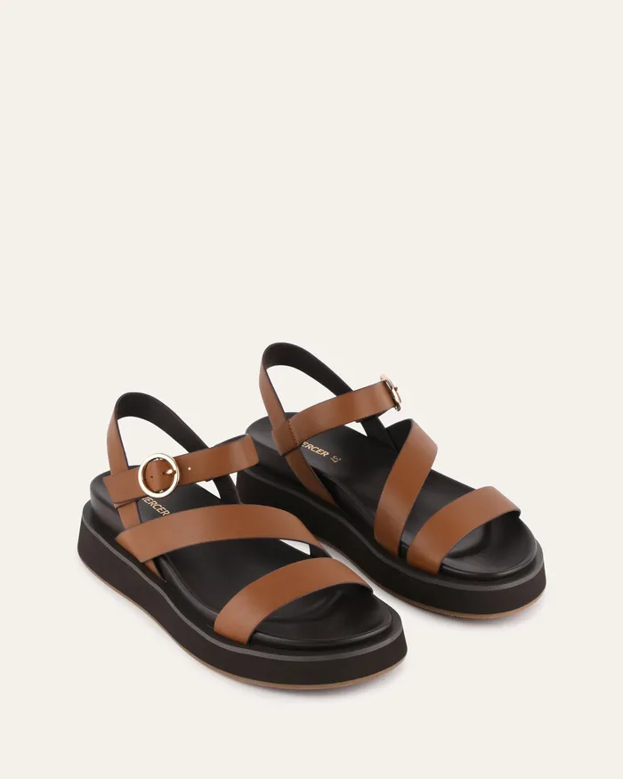 jomercer Marais flat sandals dark tan leather Women FLAT SANDALS jomercer Marais flat sandals dark tan leather Women FLAT SANDALS