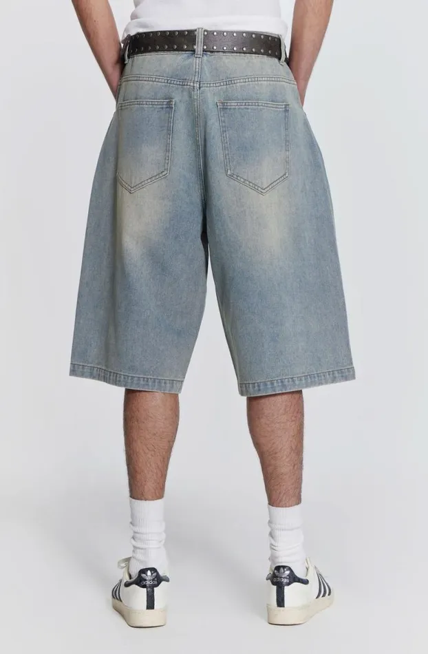 Jorts and Shorts Men Jaded London Light Wash Jumbo Jorts
