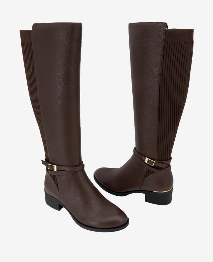 Kenneth Cole Boots and Booties Women Lanica Leather Boot Brown