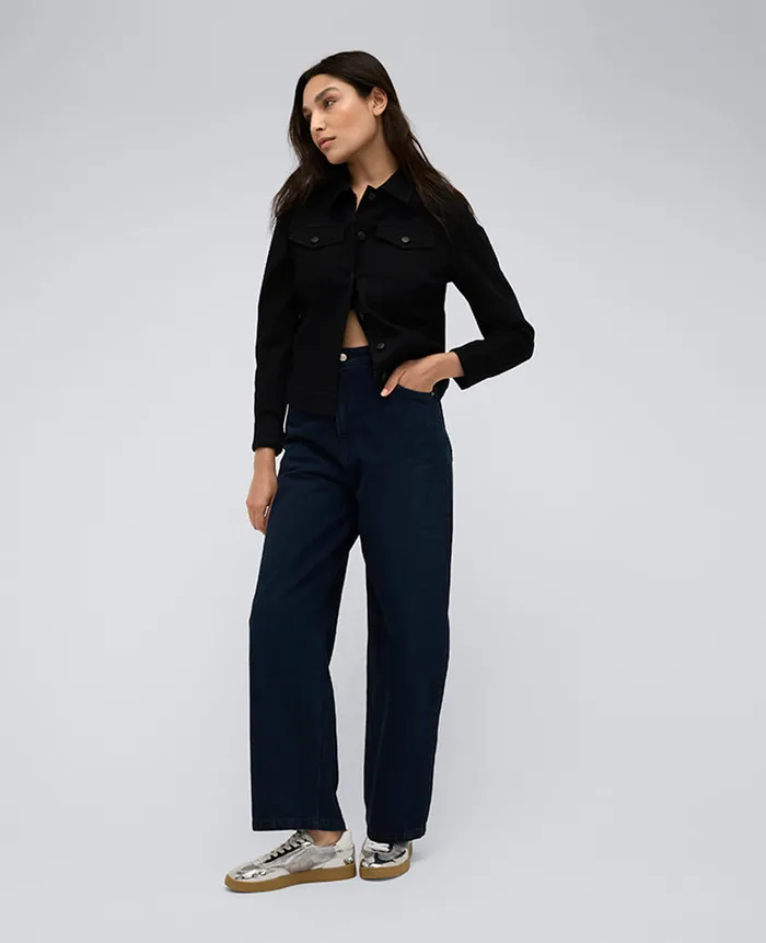Kenneth Cole Denim Women Denim Trucker Jacket Blue