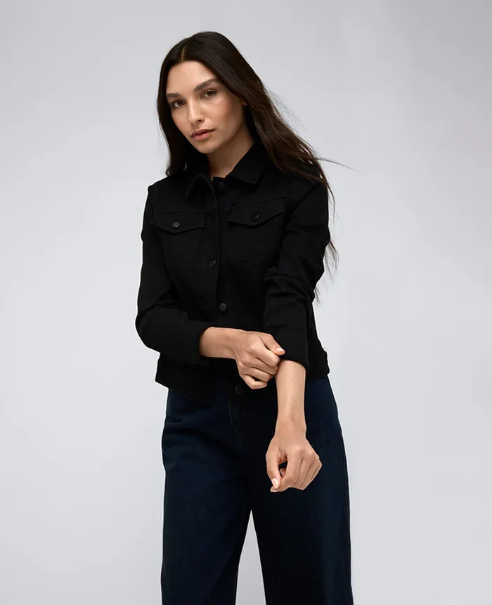 Kenneth Cole Denim Women Denim Trucker Jacket Blue