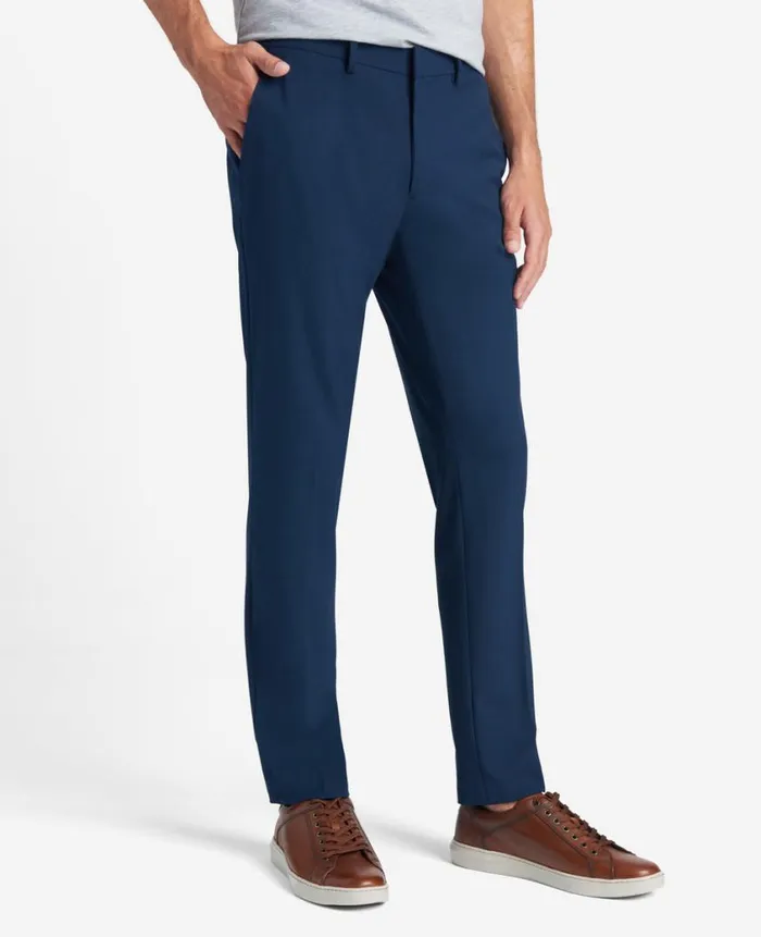 Kenneth Cole Dress Pants Men SkinnyFit Stretch Performance Dress Pant Blue