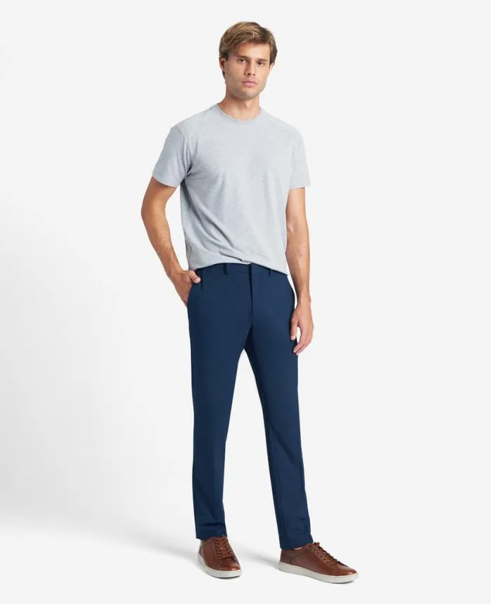Kenneth Cole Dress Pants Men SkinnyFit Stretch Performance Dress Pant Blue