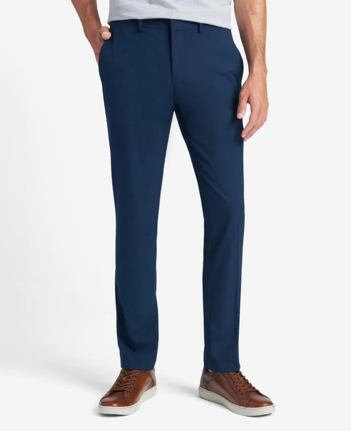 Kenneth Cole Dress Pants Men SkinnyFit Stretch Performance Dress Pant Blue