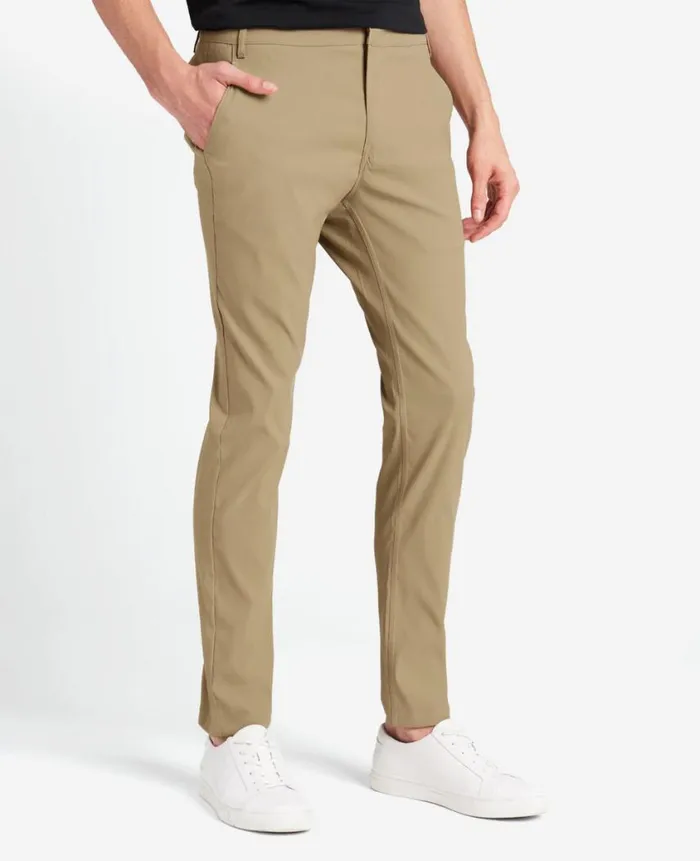 Kenneth Cole Dress Pants Men SlimFit Tech Chino Brown
