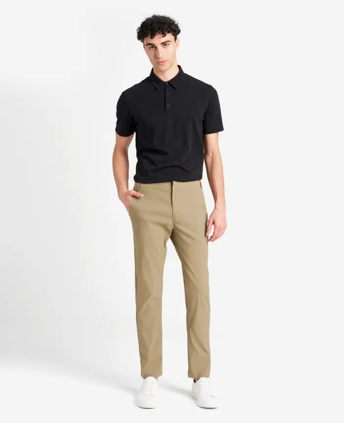 Kenneth Cole Dress Pants Men SlimFit Tech Chino Brown