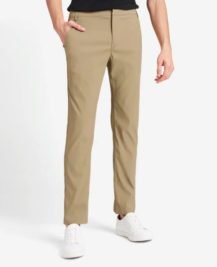 Kenneth Cole Dress Pants Men SlimFit Tech Chino Brown