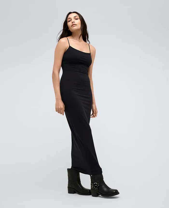 Kenneth Cole Dresses and Skirts Women Athletic Stretch Maxi Slip Dress Black
