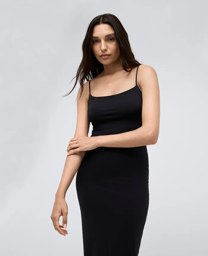 Kenneth Cole Dresses and Skirts Women Athletic Stretch Maxi Slip Dress Black