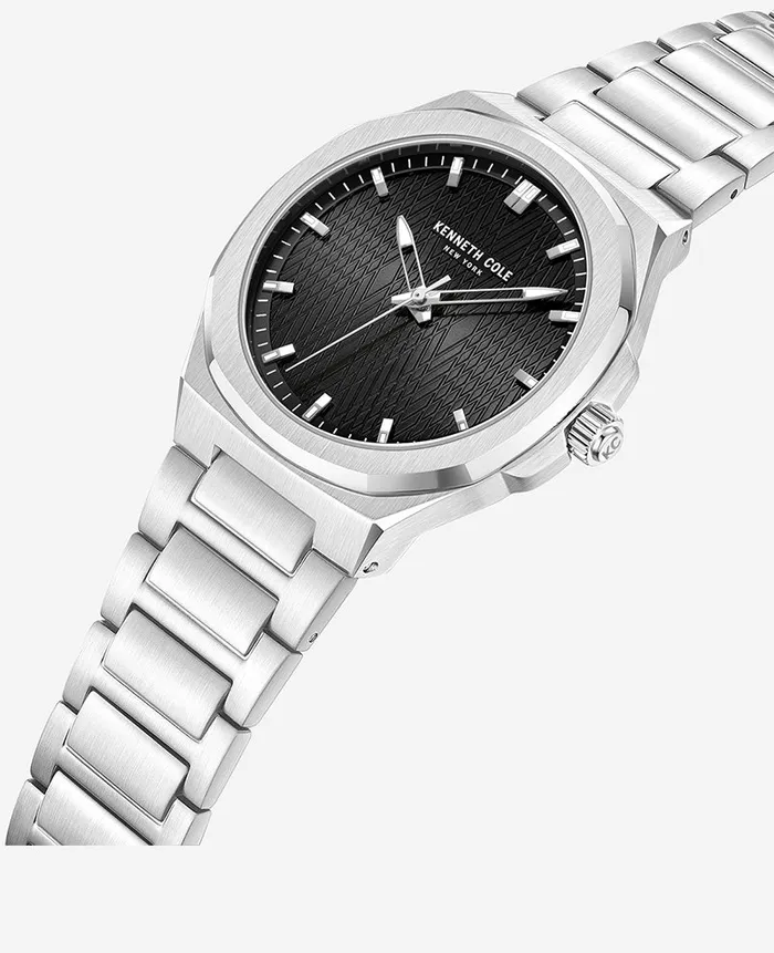 Kenneth Cole Mens Men Kenneth Cole Modern Classic Stainless Steel Watch Grey Kenneth Cole Mens Men Kenneth Cole Modern Classic Stainless Steel Watch Grey