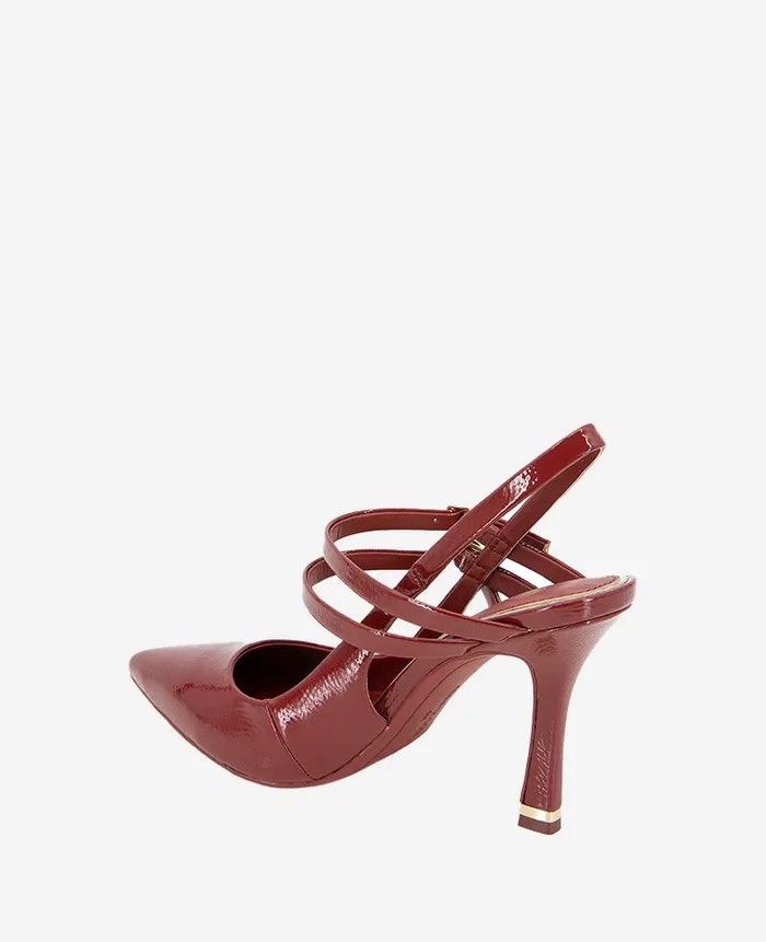 Kenneth Cole Pumps and Heels Women Raquel Patent Leather Slingback Heel Red