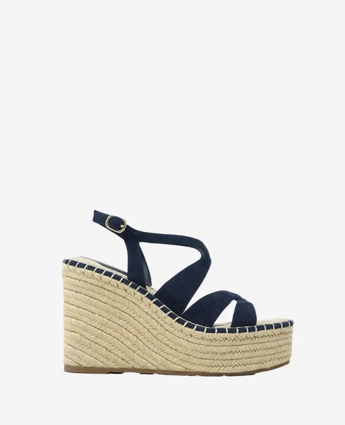 Kenneth Cole Sandals and Wedges Women Solace Platform Espadrille Wedge Sandal Blue