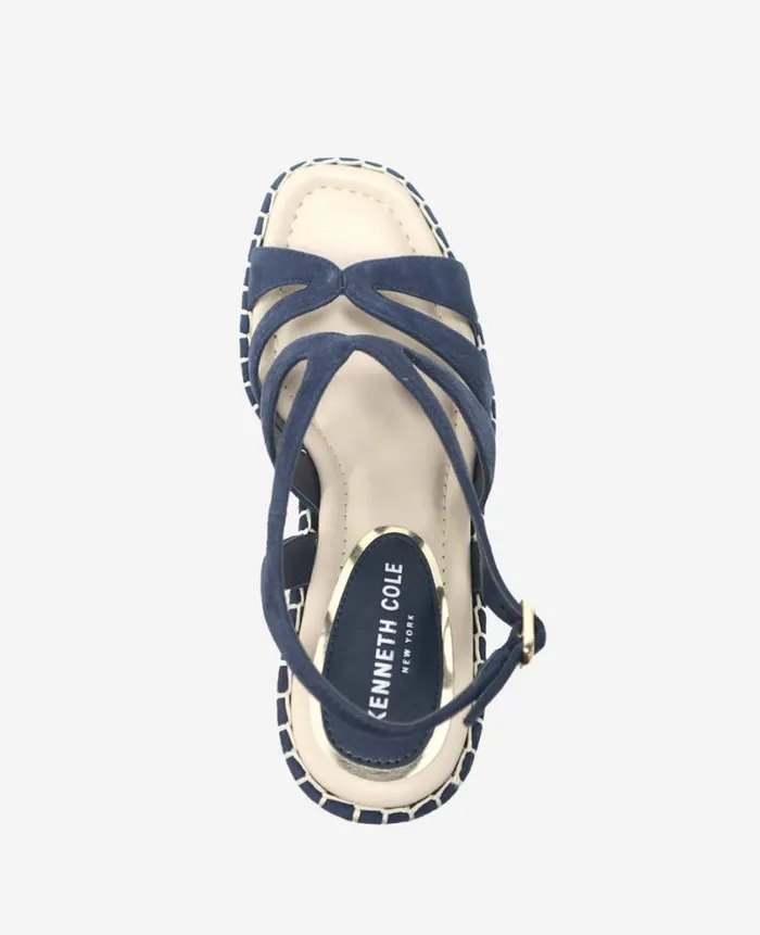 Kenneth Cole Sandals and Wedges Women Solace Platform Espadrille Wedge Sandal Blue