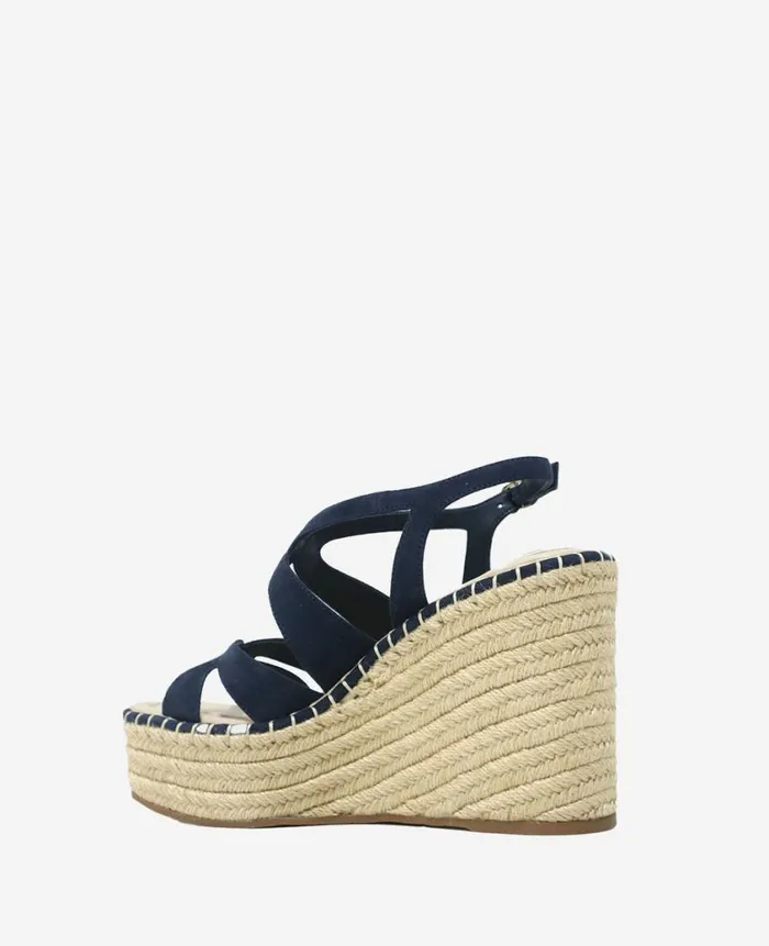 Kenneth Cole Sandals and Wedges Women Solace Platform Espadrille Wedge Sandal Blue