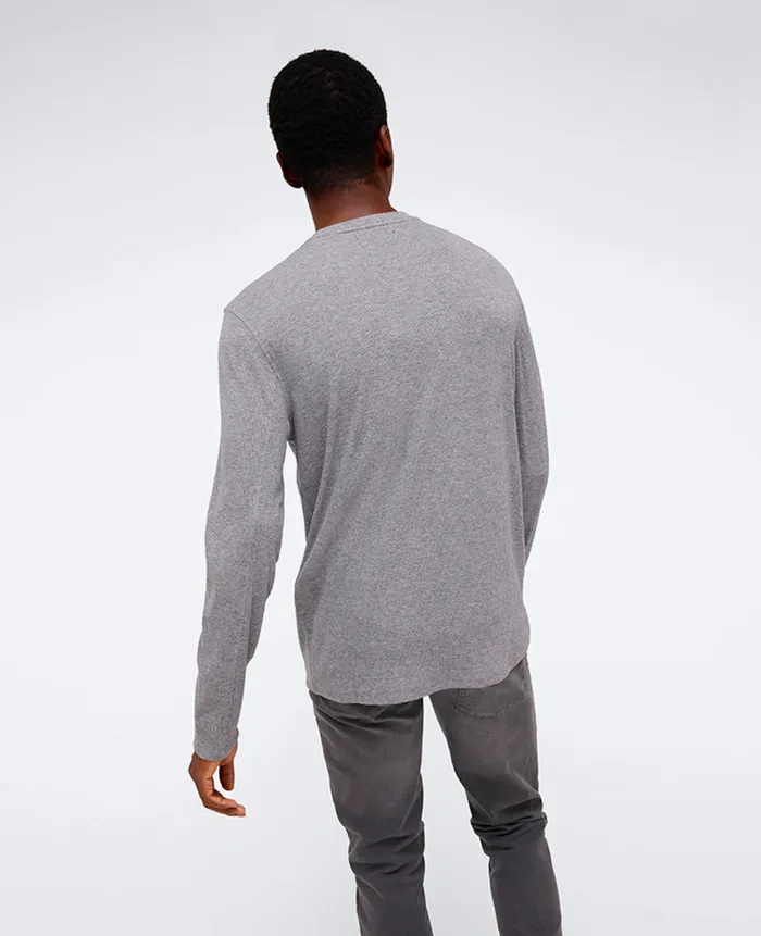 Kenneth Cole Shirts Men Long Sleeve Heathered TShirt Grey Kenneth Cole Shirts Men Long Sleeve Heathered TShirt Grey