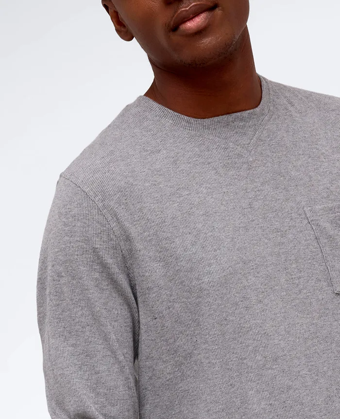 Kenneth Cole Shirts Men Long Sleeve Heathered TShirt Grey Kenneth Cole Shirts Men Long Sleeve Heathered TShirt Grey