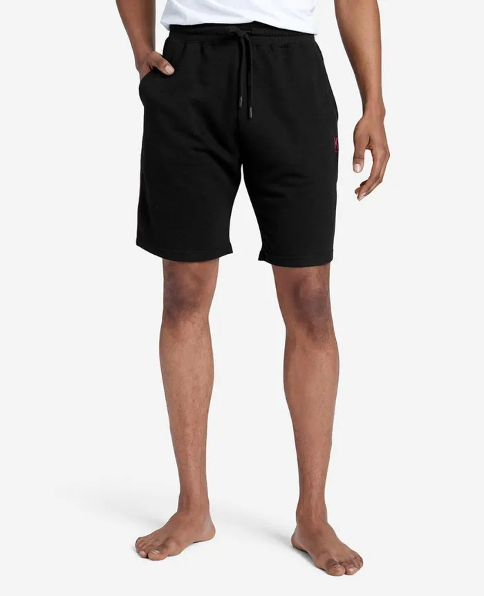Kenneth Cole Shorts Men French Terry Logo Short Black