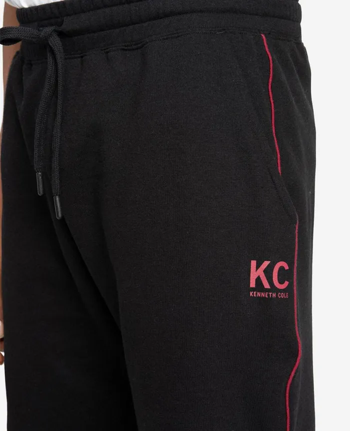Kenneth Cole Shorts Men French Terry Logo Short Black