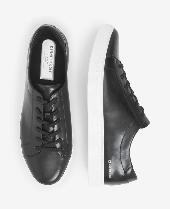 Kenneth Cole Sneakers Men Site Exclusive Men039s Kam Leather Sneaker With Logo Black Kenneth Cole Sneakers Men Site Exclusive Men039s Kam Leather Sneaker With Logo Black