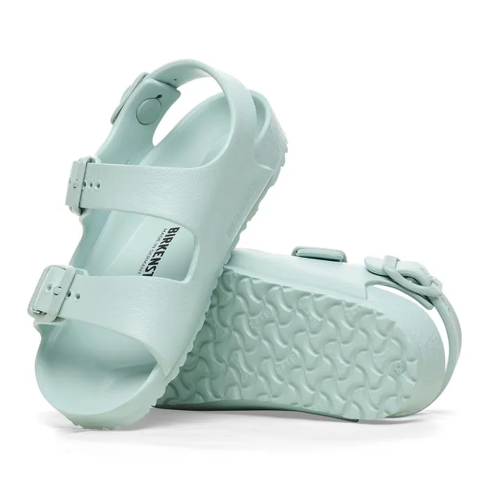 Kids Birkenstock BackAnkleStrap Milano Essentials Surf Green