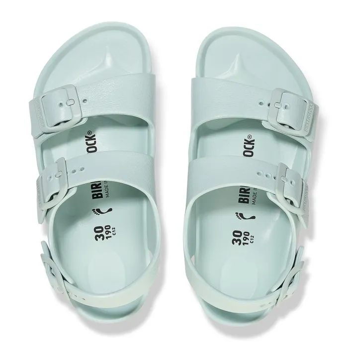 Kids Birkenstock BackAnkleStrap Milano Essentials Surf Green