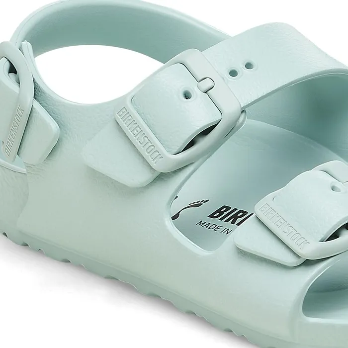Kids Birkenstock BackAnkleStrap Milano Essentials Surf Green