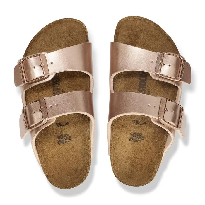 Kids Birkenstock TwoStrap Arizona Electric Metallic Copper