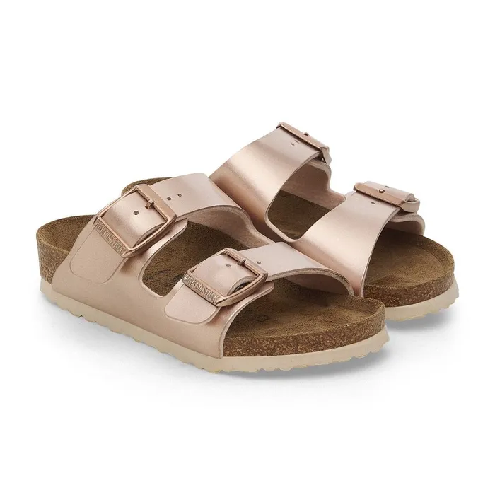 Kids Birkenstock TwoStrap Arizona Electric Metallic Copper