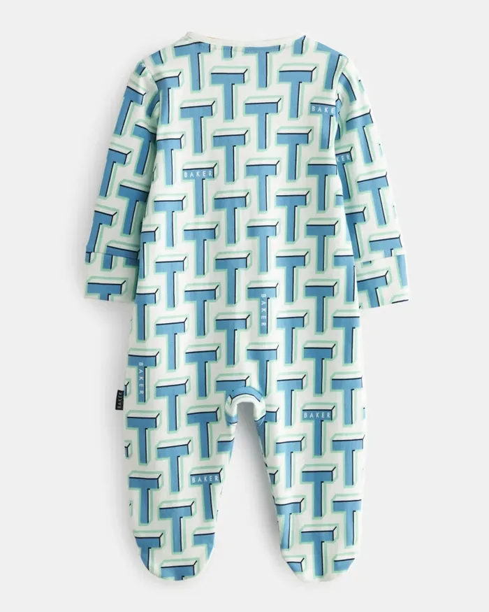 Kids CONSTAN 8211 Three Pack Of Cotton Sleepsuits Blue Ted Baker Baby Kids CONSTAN 8211 Three Pack Of Cotton Sleepsuits Blue Ted Baker Baby