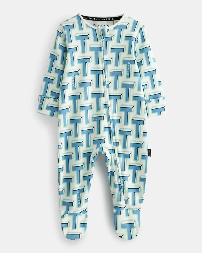 Kids CONSTAN 8211 Three Pack Of Cotton Sleepsuits Blue Ted Baker Baby Kids CONSTAN 8211 Three Pack Of Cotton Sleepsuits Blue Ted Baker Baby