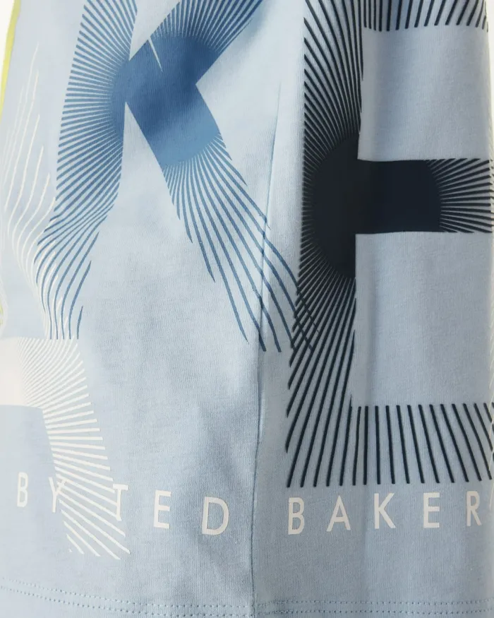 Kids FERKA 8211 Logo Zip Polo Shirt Blue Ted Baker Tops