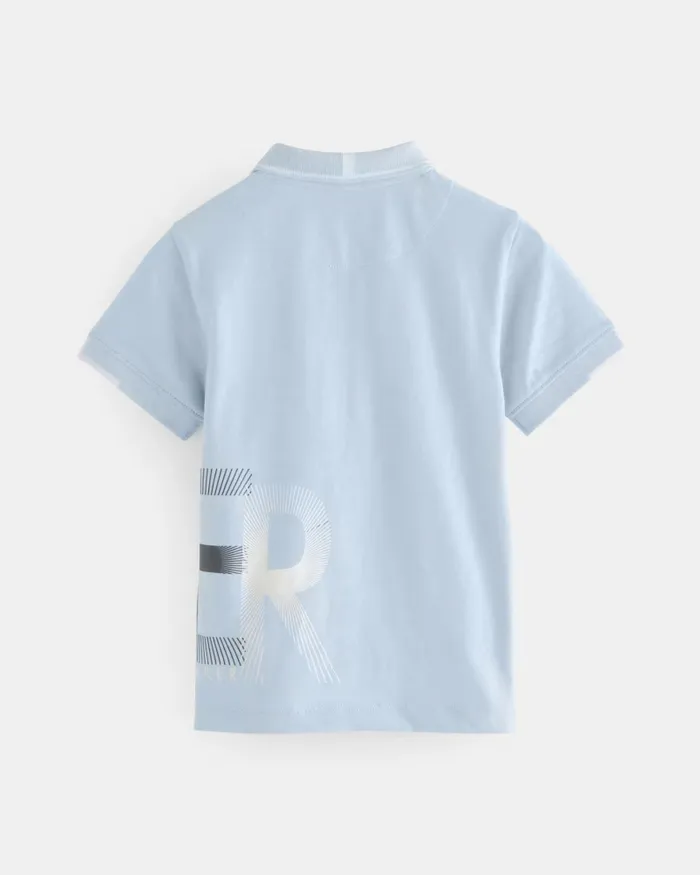 Kids FERKA 8211 Logo Zip Polo Shirt Blue Ted Baker Tops Kids FERKA 8211 Logo Zip Polo Shirt Blue Ted Baker Tops