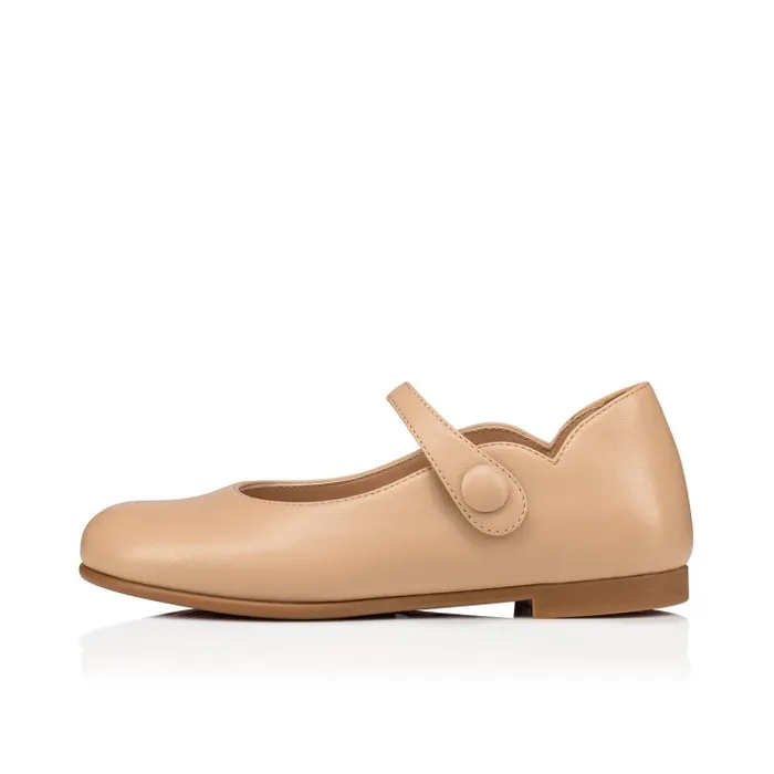 Kids Melodie Chick Ballerinas 8211 Nappa Leather 8211 Nude 1 Christian Louboutin Ballerinas