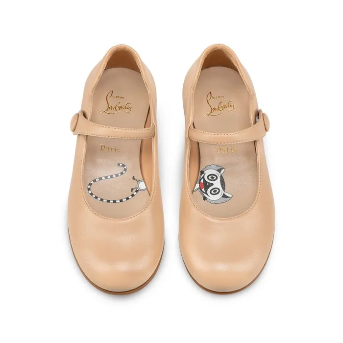Kids Melodie Chick Ballerinas 8211 Nappa Leather 8211 Nude 1 Christian Louboutin Ballerinas