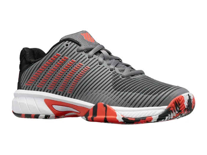 Kids Tennis KSwiss HYPERCOURT EXPRESS 2 Steel Grayjet Blackspicy Orange