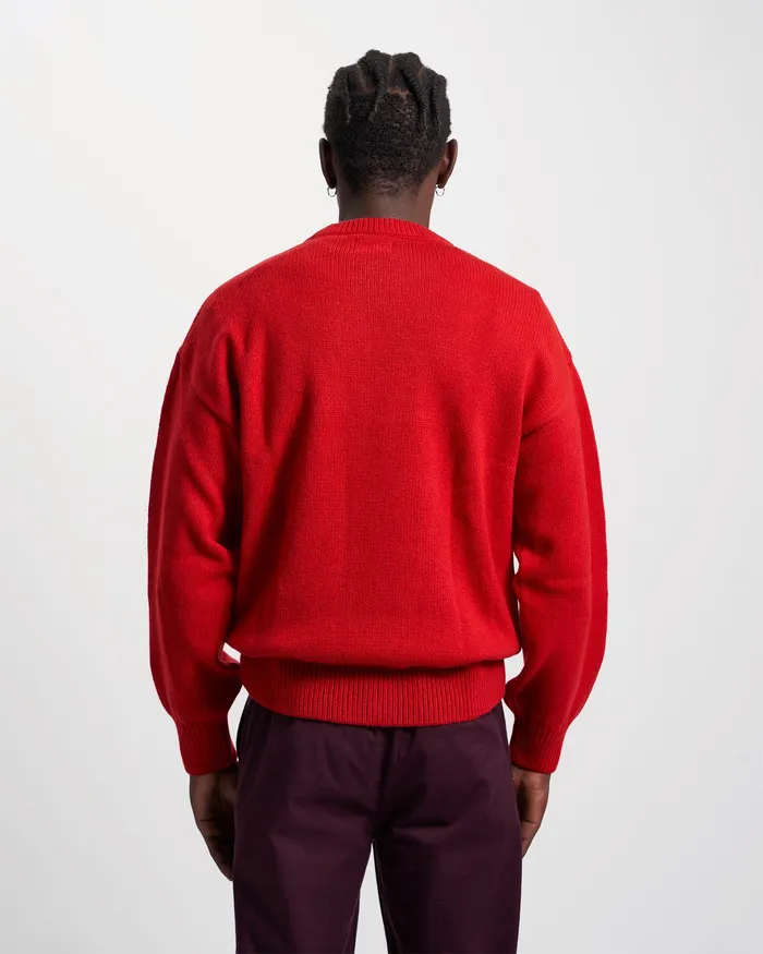 Knit Sweaters Men Oversized Merino Wool Crew 8211 Navy Blue Colorfulstandard