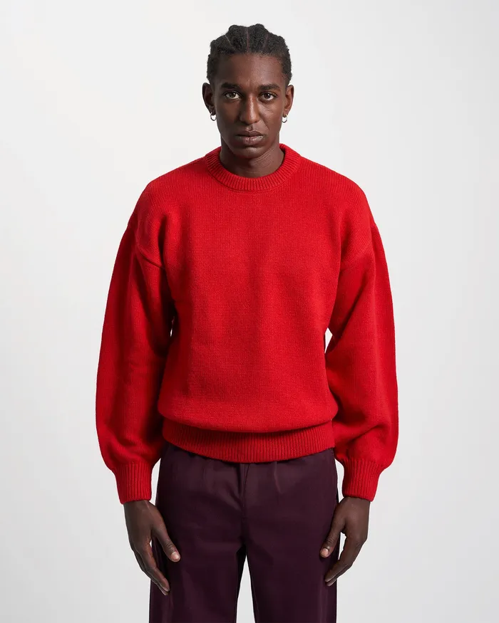 Knit Sweaters Men Oversized Merino Wool Crew 8211 Navy Blue Colorfulstandard