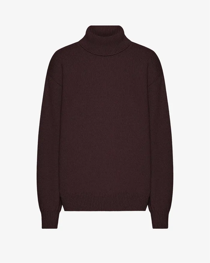 Knit Sweaters Women Merino Wool Turtleneck 8211 Oxblood Red Colorfulstandard
