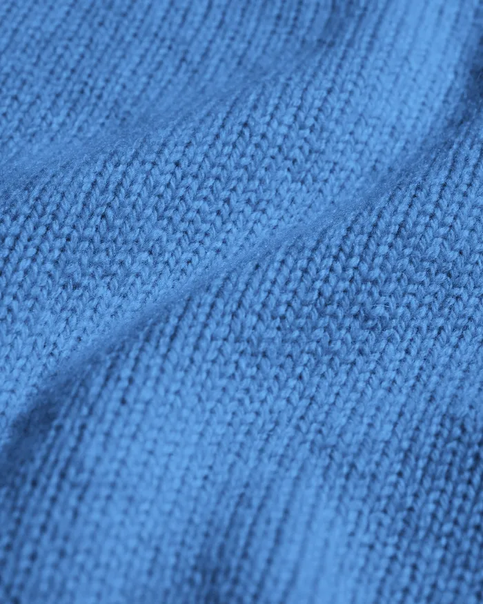 Knit Sweaters Women Oversized Merino Wool Crew 8211 Pacific Blue Colorfulstandard