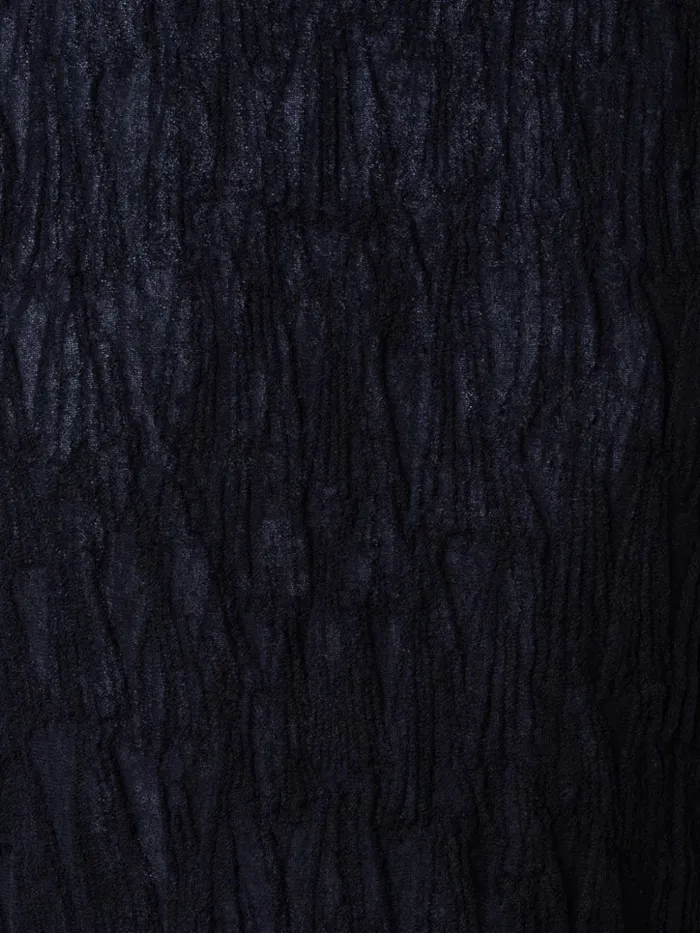 Knit Top In Cotton Blend With Asagao 3D Jacquard Black Women Akris Knitwear