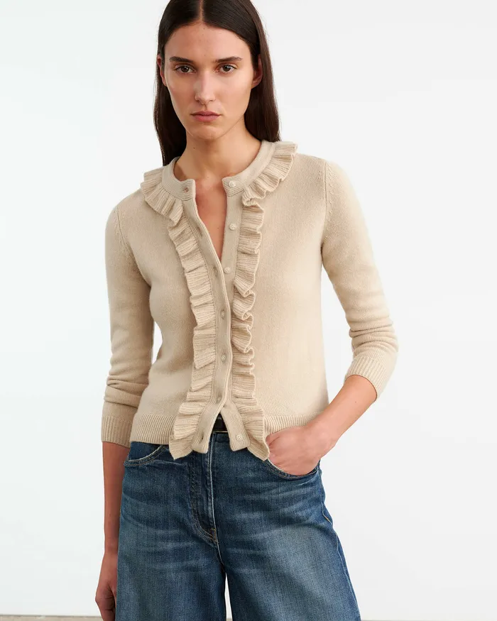 Knits and Sweaters NEAVE CASHMERE CARDIGAN Taupe Nili Lotan Women