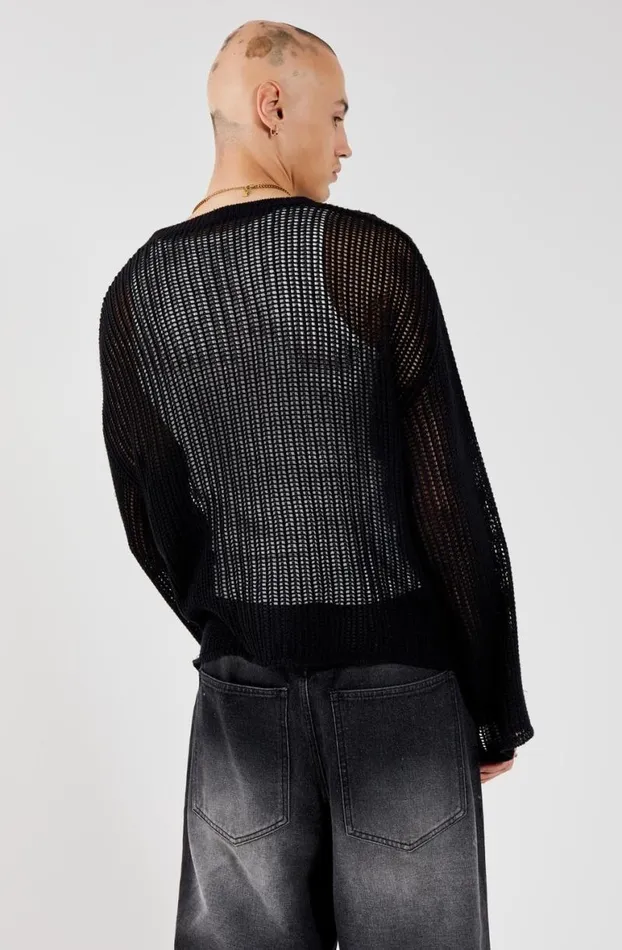Knitwear Men Jaded London Black Nebula Jumper