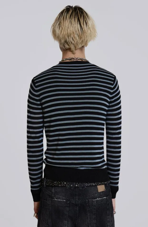 Knitwear Men Jaded London Sid Stripe Cardigan