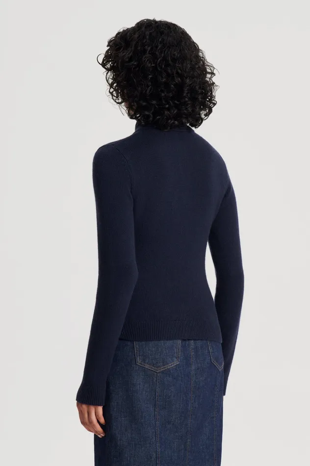 Knitwear Women CASHMERE SHIRT NAVY Scanlan Theodore Knitwear Women CASHMERE SHIRT NAVY Scanlan Theodore