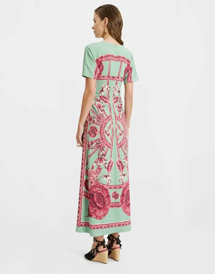 La Doublej Angelica Dress Zodiac Place Acquamarine In Envers Satin Women Dresses
