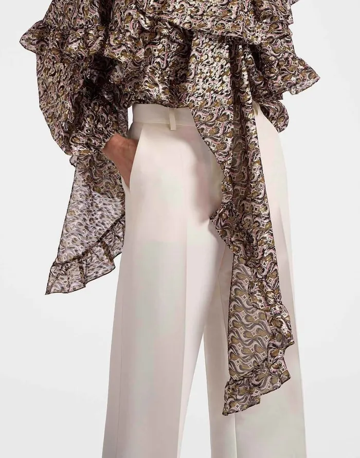 La Doublej Ball Drop Mini Cape Jive Pink In Lurex Fil Coup Women Outerwear