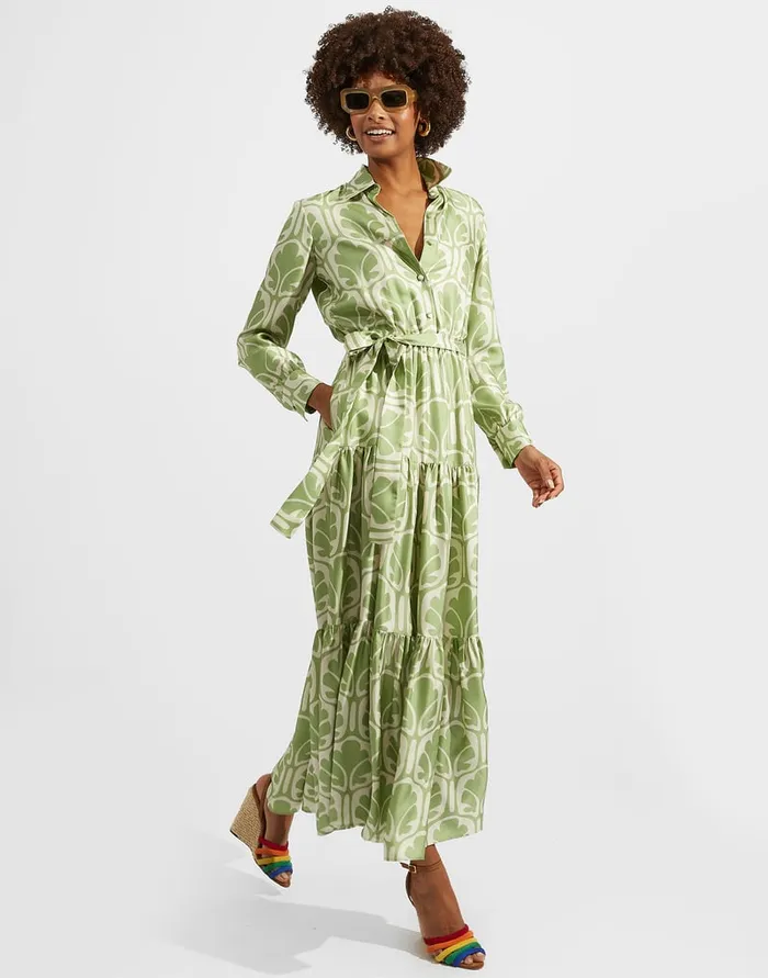 La Doublej Bellini Dress Grove In Twill Silk Women Dresses