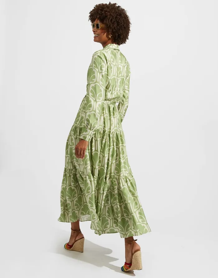 La Doublej Bellini Dress Grove In Twill Silk Women Dresses